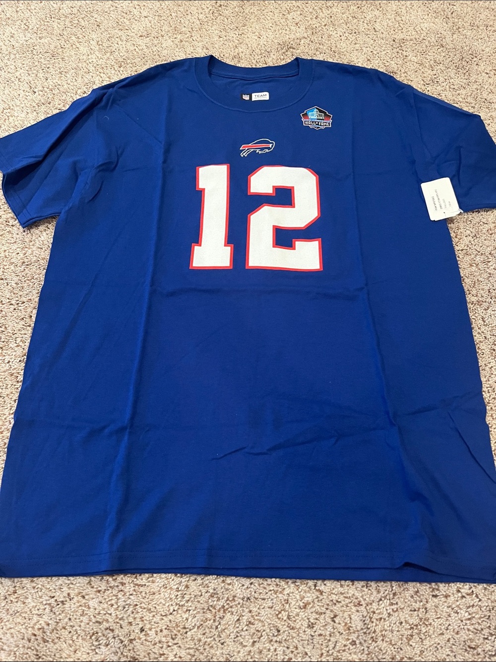 Buffalo Bills Blue #12 Short Sleeve Jersey Tee